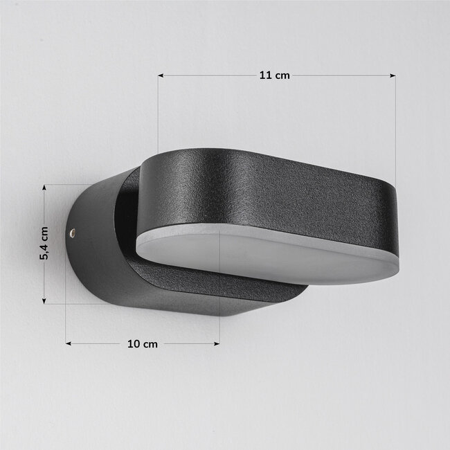 Modern swivel wall lamp Isabelle - black