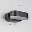 Adjustable wall light Isabelle - black with integrated LED