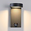 Outdoor wall light Luca with motion sensor - anthracite integrated LED