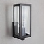 Outdoor wall light Carlo - black stainless steel with glass