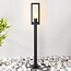 Outdoor floor lamp Alessio with glass and stainless steel - 80 cm black