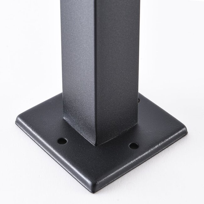 Industrial Stainless Steel Black Outdoor Lamp Alessio with Glass, 80 cm