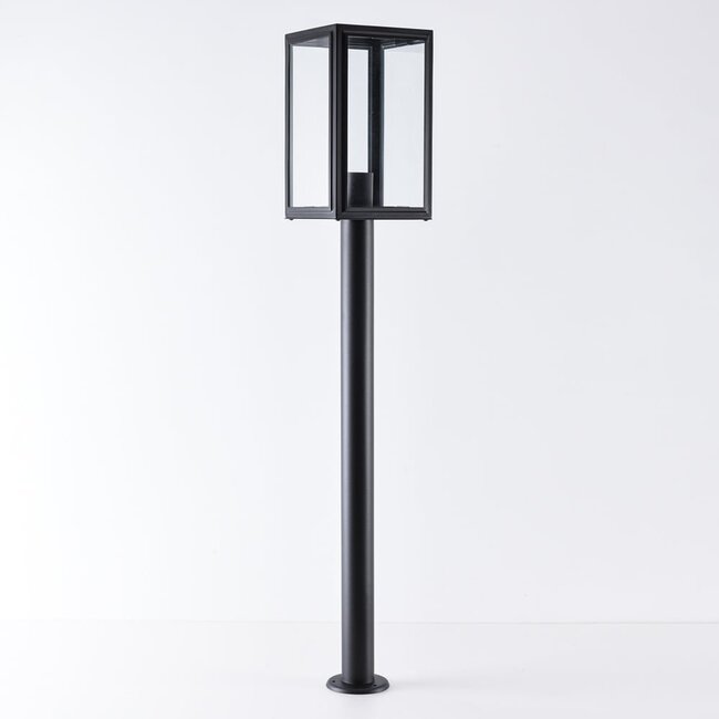 Outdoor floor lamp Giovanni in stainless steel - black
