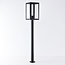 Outdoor floor lamp Giovanni in stainless steel - black