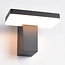 Outdoor wall light Roberto with integrated LED - black