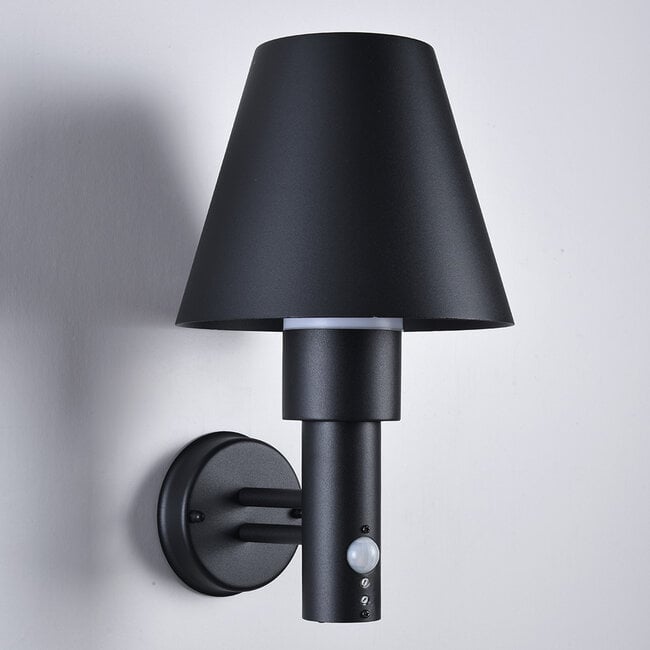 Outdoor wall light Marta with shade and motion sensor