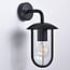 Outdoor wall light Davide - black stainless steel