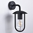 Stainless steel country house lamp Davide - black
