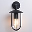 Stainless steel country house lamp Davide - black