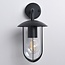 Stainless steel country house lamp Davide - black