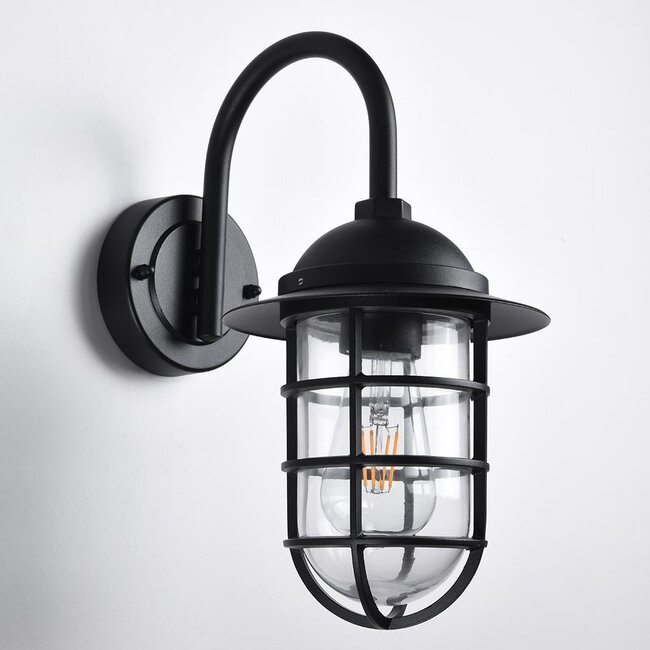 Outdoor wall light Claudia in black