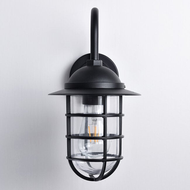 Wall lamp rural Claudia - black