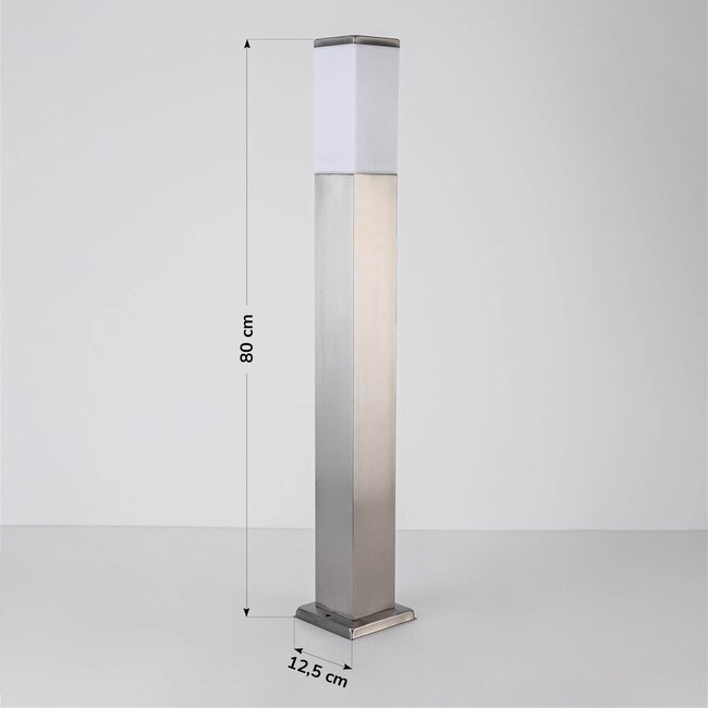 Stainless steel outdoor floor lamp Luigi - 80 cm