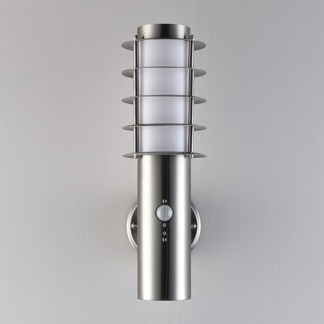 Stainless steel wall lamp with sensor - Salvatore