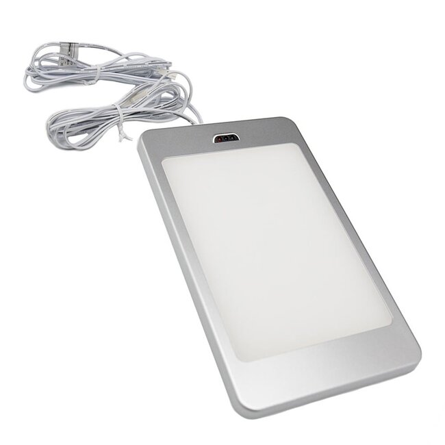 LED surface-mounted cabinet spotlight Apollo with sensor - silver-grey
