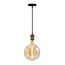 Industrial cord pendant in rose gold - E27 lamp holder