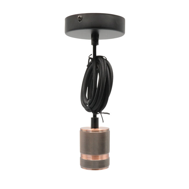 Industrial pendant light cord - rose gold