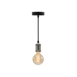 Modern pendant light cord - silver