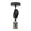 Modern cord pendant in silver - E27 lamp holder