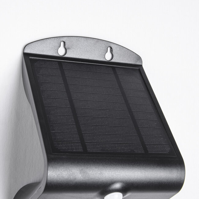 Solar outdoor wall light Single conan 3.2W with sensor - black