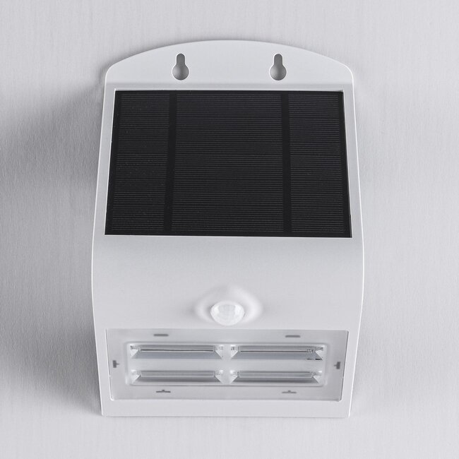 Single Conan 3.2W solar outdoor wall light with sensor - white