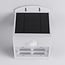 Single Conan 3.2W solar outdoor wall light with sensor - white