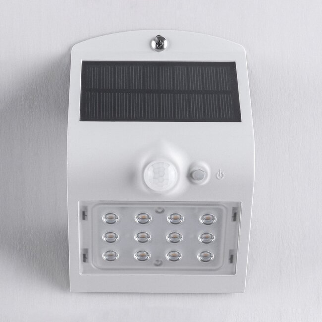 Solar wall light Alien 1.5W with sensor - white