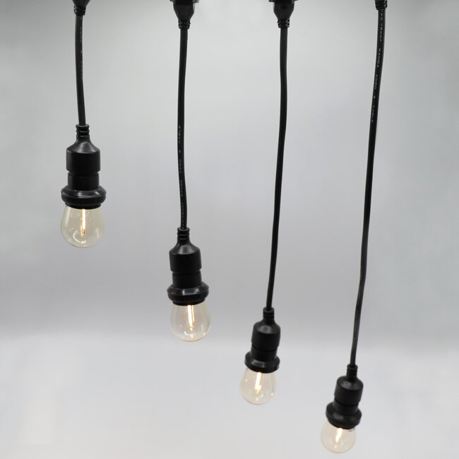 Black pendant light socket - self assembly (excl. bulbs)