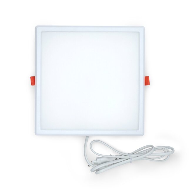 Square LED downlight, 18W, 220 × 220 mm