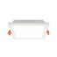 Square LED downlight, 12W, 165 × 165 mm