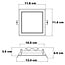 Square LED downlight 6W - 115 x Ø115 mm