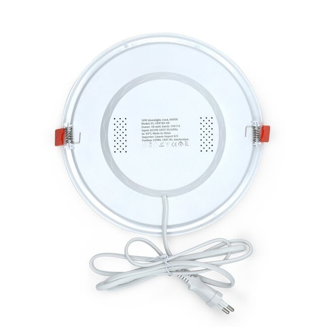 Round LED downlight, 18W, Ø220 mm
