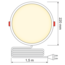 LED Downlight round - 18 watt - Ø220mm