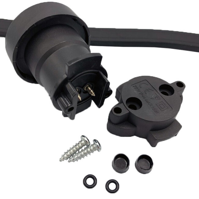 Loose E27 bulb holder incl. sealing rings - Black