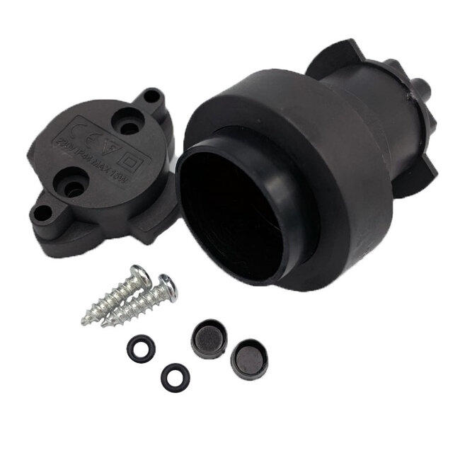 Loose E27 bulb holder incl. sealing rings - Black