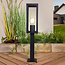 Industrial Stainless Steel Black Outdoor Lamp Alessio with Glass, 50 cm