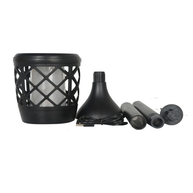 Solar table lamp 2W with flame effect