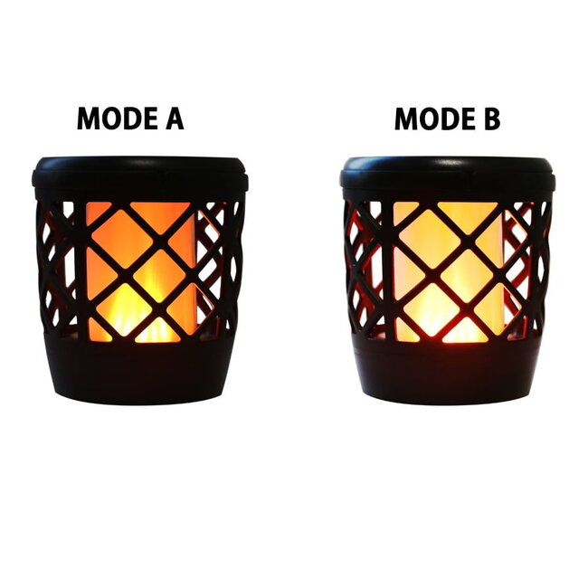 Solar table lamp 2W with flame effect