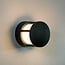 Round outdoor wall light Charlie - black