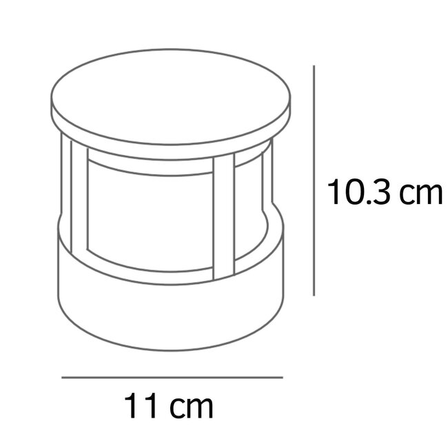 Round outdoor wall lamp Charlie - Black