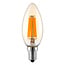 E14 LED filament candle bulb dimmable amber 3.5W
