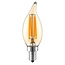 E14 dimmable LED filament candle bulb with Amber glass | 3.5W 2200K