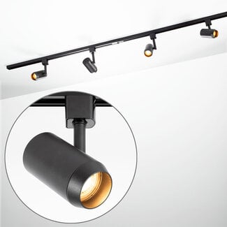 1.5 metre 1-phase track system set with Claire spotlights, black