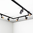 Industrial 1-phase 1.5 metre track lighting system with Claire spotlights - Ceiling rail