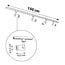 1.5 metre 1-phase track system set with Claire spotlights, black