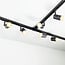 1.5 metre 1-phase track system set with June spotlights, black