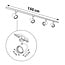 1.5 metre 1-phase track system set with Collin spotlights, black