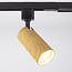Track spotlight 1-phase Loek, black with oak wood-effect detail