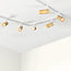 Track spotlight 1-phase Loek, white with light oak wood-effect detail