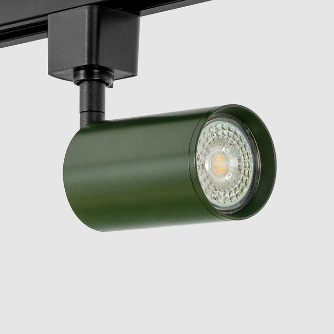 Track spotlights 1-phase olive green - Romain